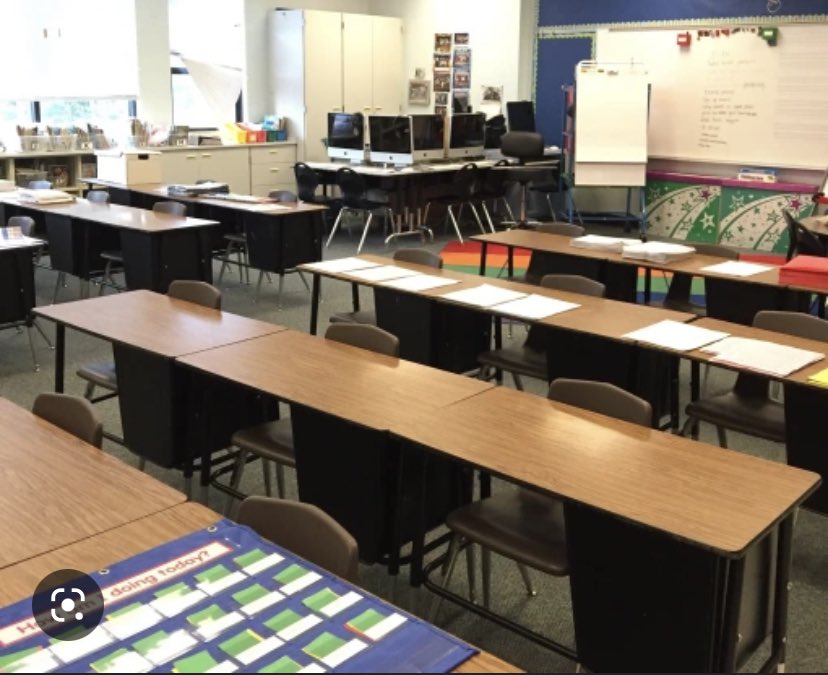 MeganForloines's tweet photo. I believe this classroom would be arranged for a Perennialism classroom as it is teacher oriented. Ideally it would also have a book shelf for the great books as that is what Perennialism centers on. #01FA22 #EDUC200 https://t.co/oQ9pKM0FvX