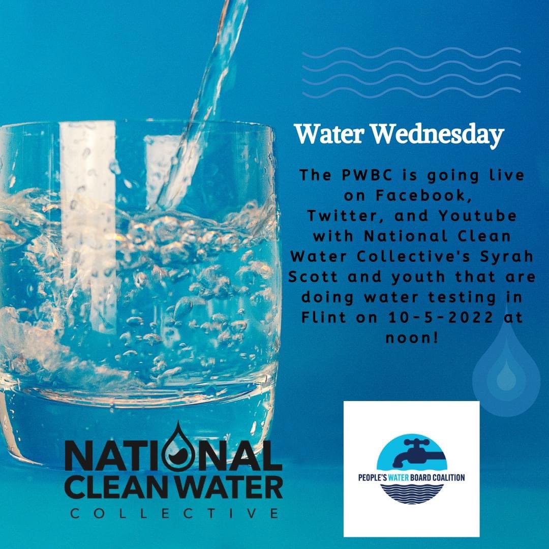 iamlove1111's tweet photo. Wednesday at noon we will be talking with the National Clean Water Collective's Syrah Scott and the youth testing the water in Flint Melodie Marsh, Nariya Clark, and Antonio Sweeney. 

#StayAfloat #WaterWednesday 
Follow us on Instagram @peopleswaterdet !!! https://t.co/PnIu8S7zBK
