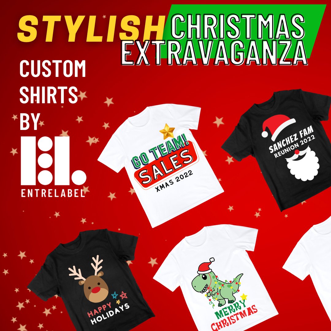 EntreLabel's tweet image. Celebrating the Holidays has never been this stylish. Got t-shirt pegs for your company or family holiday celebration? Make it with us at EntreLabel.

#makeyourmark #entrelabel #customsticker #stickerlabel #christmas #celebration