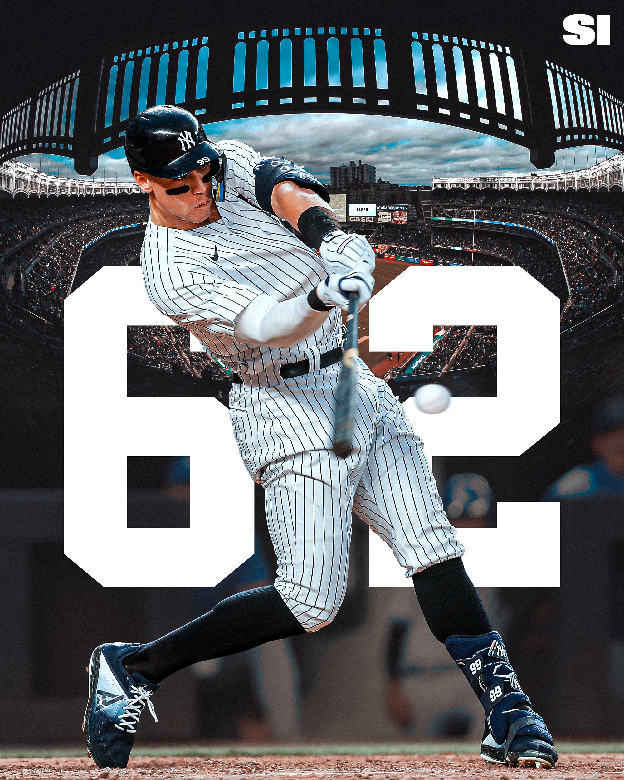 Sports Illustrated on X: BASEBALL HISTORY! Aaron Judge is now the AL  single-season home run record holder‼️💪🏾 #AllRise 6️⃣2️⃣   / X