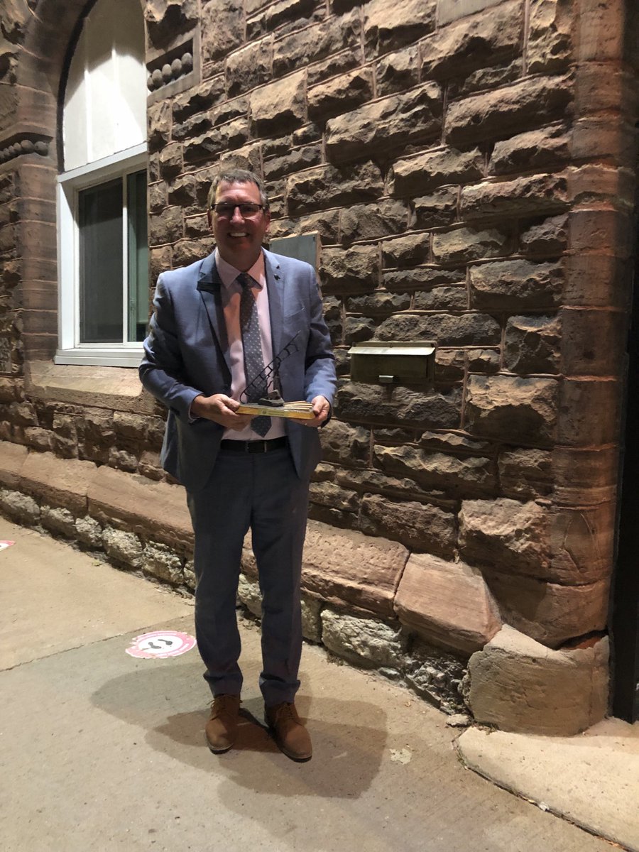 shall1971's tweet photo. Jamie Bramburger given the City of Pembroke Mayor’s Award by Mayor Mike LeMay …so proud of all that he does ! ⁦@AlgonquinPEM⁩ ⁦@brambuj⁩ https://t.co/J7XXePnQZc