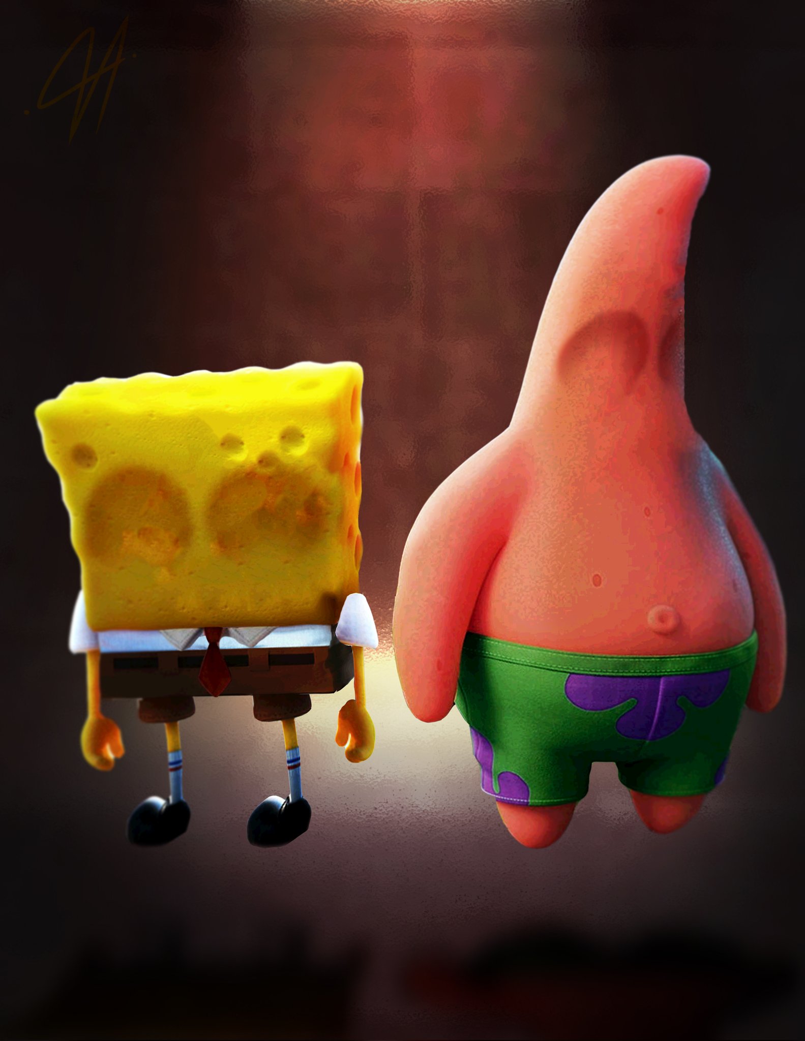 Faceless SpongeBob and Patrick - Imgflip