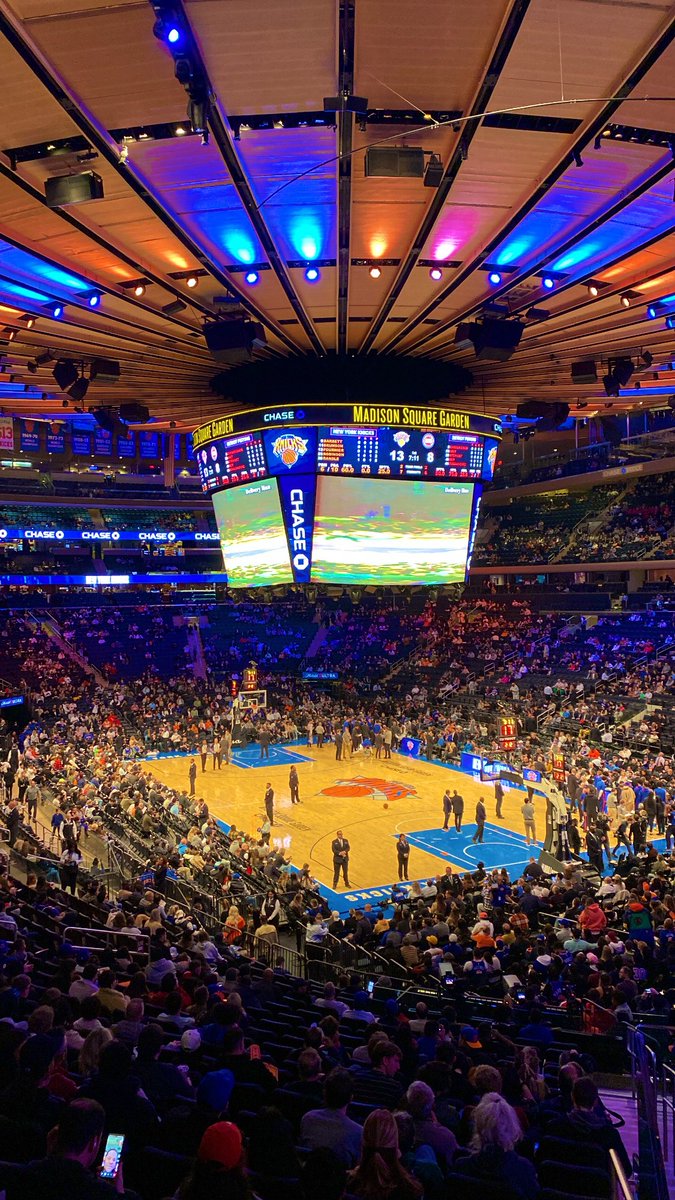 Team night out for the pre-season opener of the <a href="/nyknicks/">NEW YORK KNICKS</a> vs. <a href="/DetroitPistons/">Detroit Pistons</a> at <a href="/TheGarden/">MSG</a>! #NewYorkForever #NYKMSG