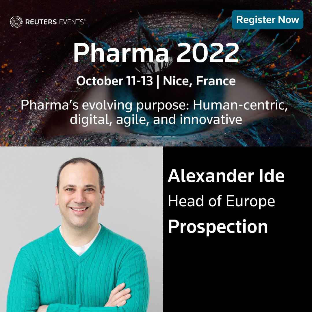 Join <a href="/_Prospection/">Prospection</a> at the worlds leading cross-functional pharma event @ReutersPharmaEvents #REPharma2022 (11-13 October, Nice)! 
"Driving trust in the robustness of #RWD and #RWE within pharma organisations", panel discussion. Learn more: bit.ly/3UlMEyt