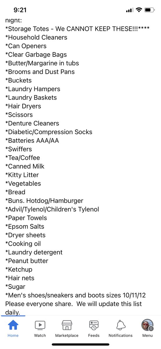 WreckhousePress's tweet photo. Today’s list of requested good from #PortauxBasques Lions Club who are helping care for displaced after #HurricaneFiona https://t.co/pyQe1GjwYV