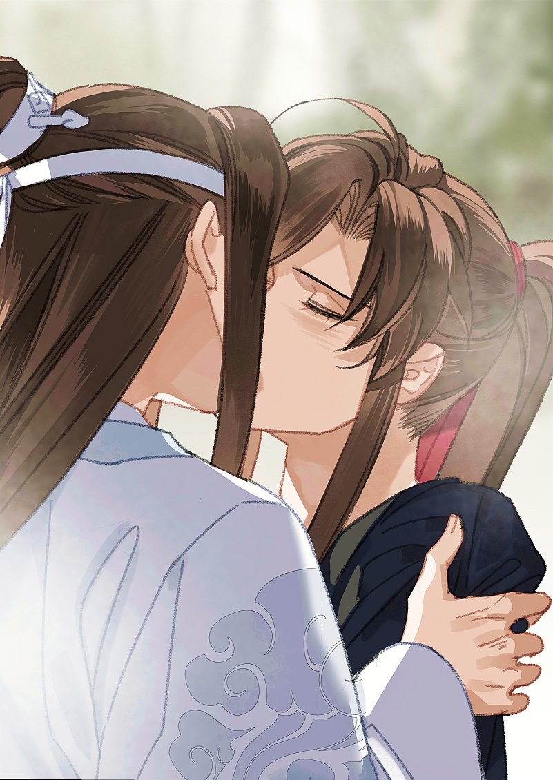 SWUIBIAN's tweet photo. tried this n that and put some colors in maotuan's uncensored wangxian kiss panels 😭 https://t.co/aUndb3iUNU