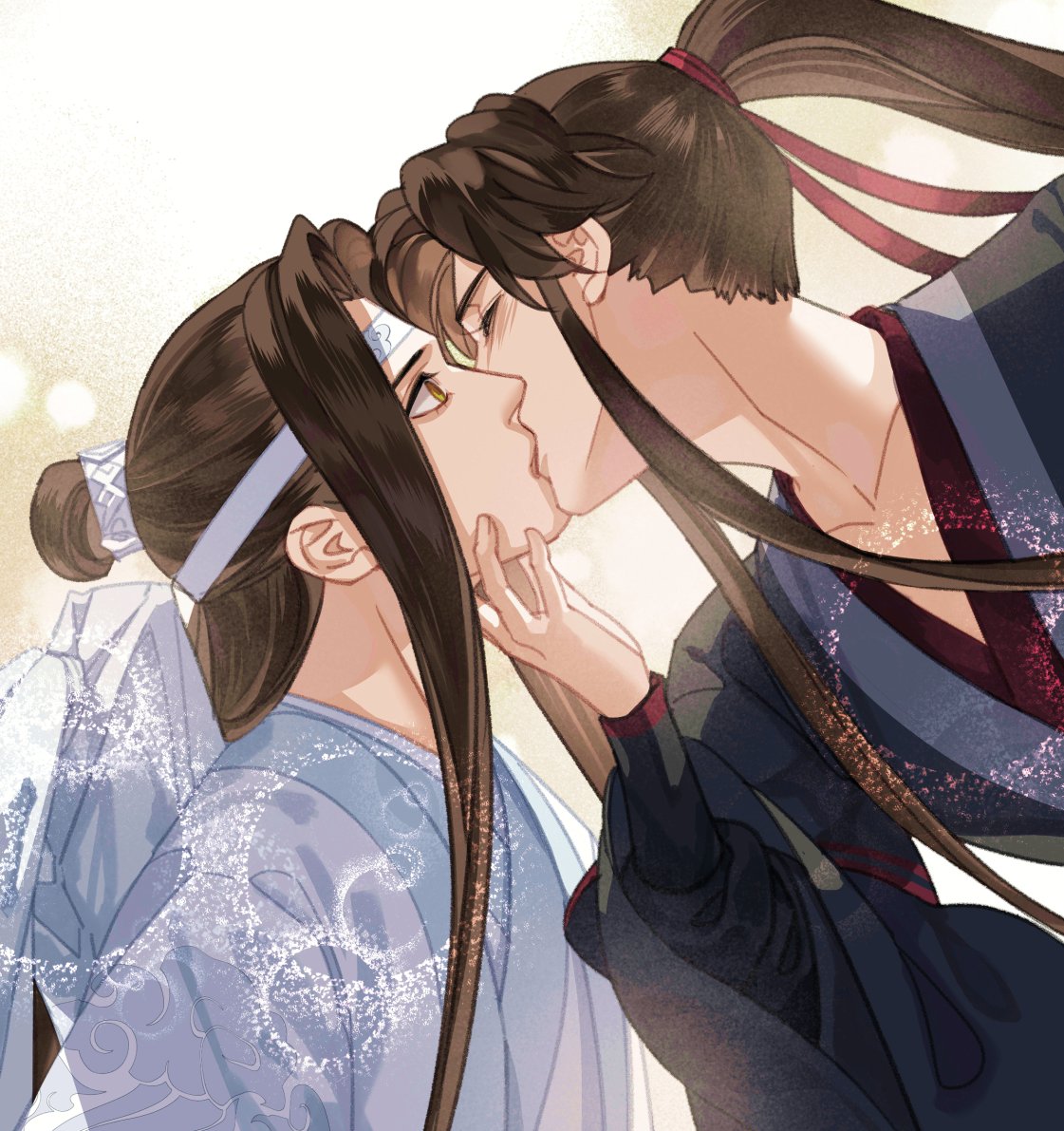 SWUIBIAN's tweet photo. tried this n that and put some colors in maotuan's uncensored wangxian kiss panels 😭 https://t.co/aUndb3iUNU