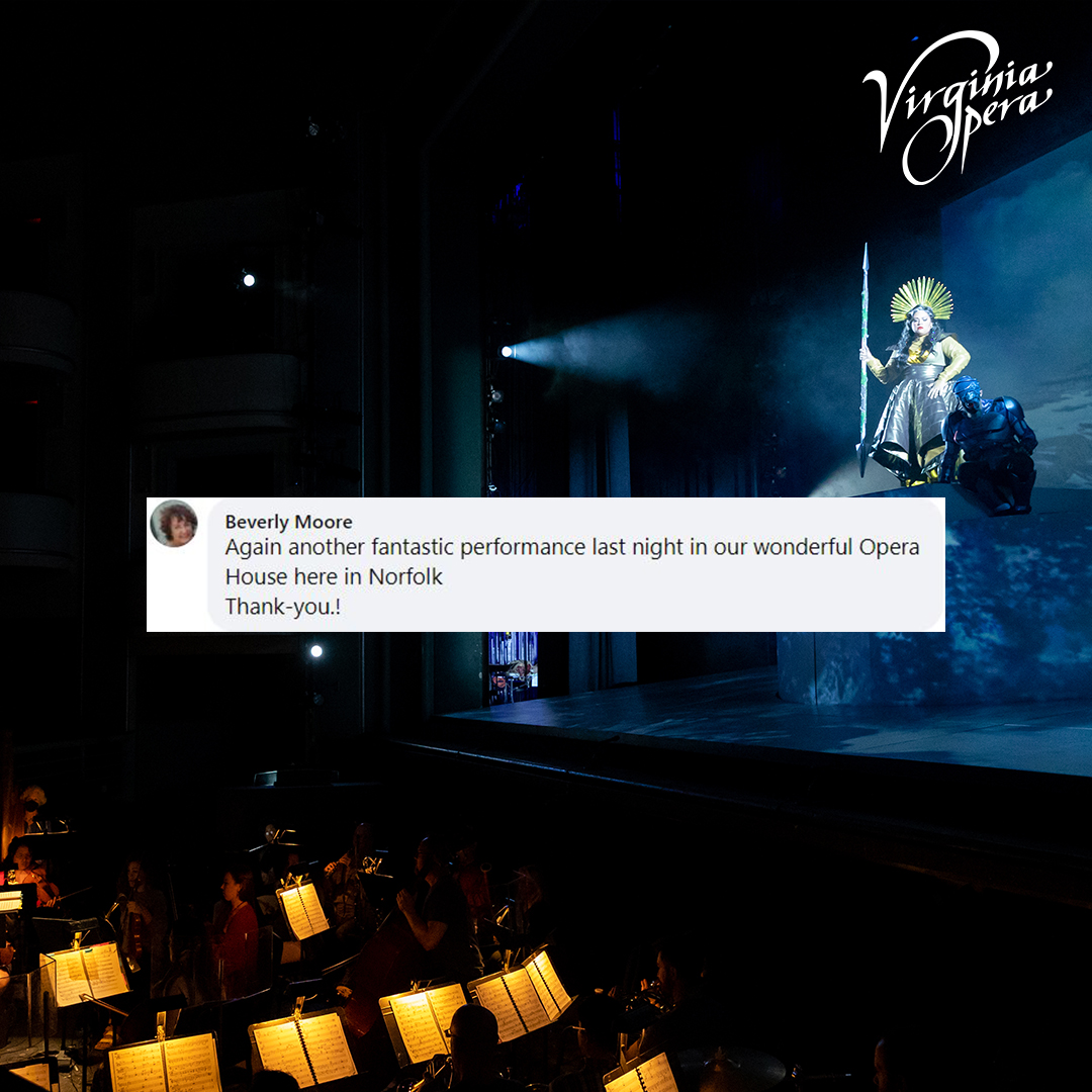 The reviews are rolling in for #TheValkyrie! This weekend we’ll be at <a href="/GMU_CFA/">Center for the Arts</a>, and in two weeks, we’ll be at <a href="/DOMEnergyCenter/">Dominion Energy Center</a> in Richmond! Buy tickets here: vaopera.org/the-valkyrie/

#vaopera #opera #meetopera #operasingers #diewalküre #northernva #hamptonroadsva #rva #artoberva
