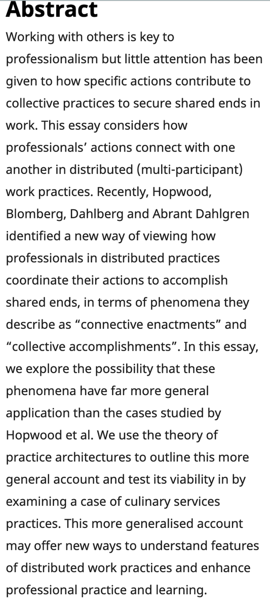 NHopUTS's tweet photo. It feels very cool to co-author with @KemmisStephen - someone whose work has shaped my thinking so much. This paper offers new concepts to capture how individual actions in work contribute to things nobody could accomplish alone https://t.co/HM9x8uoZWY https://t.co/HHqcWFw7ar