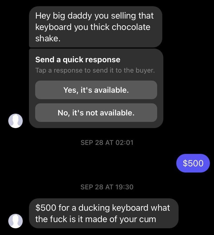 tratando de vender mi teclado