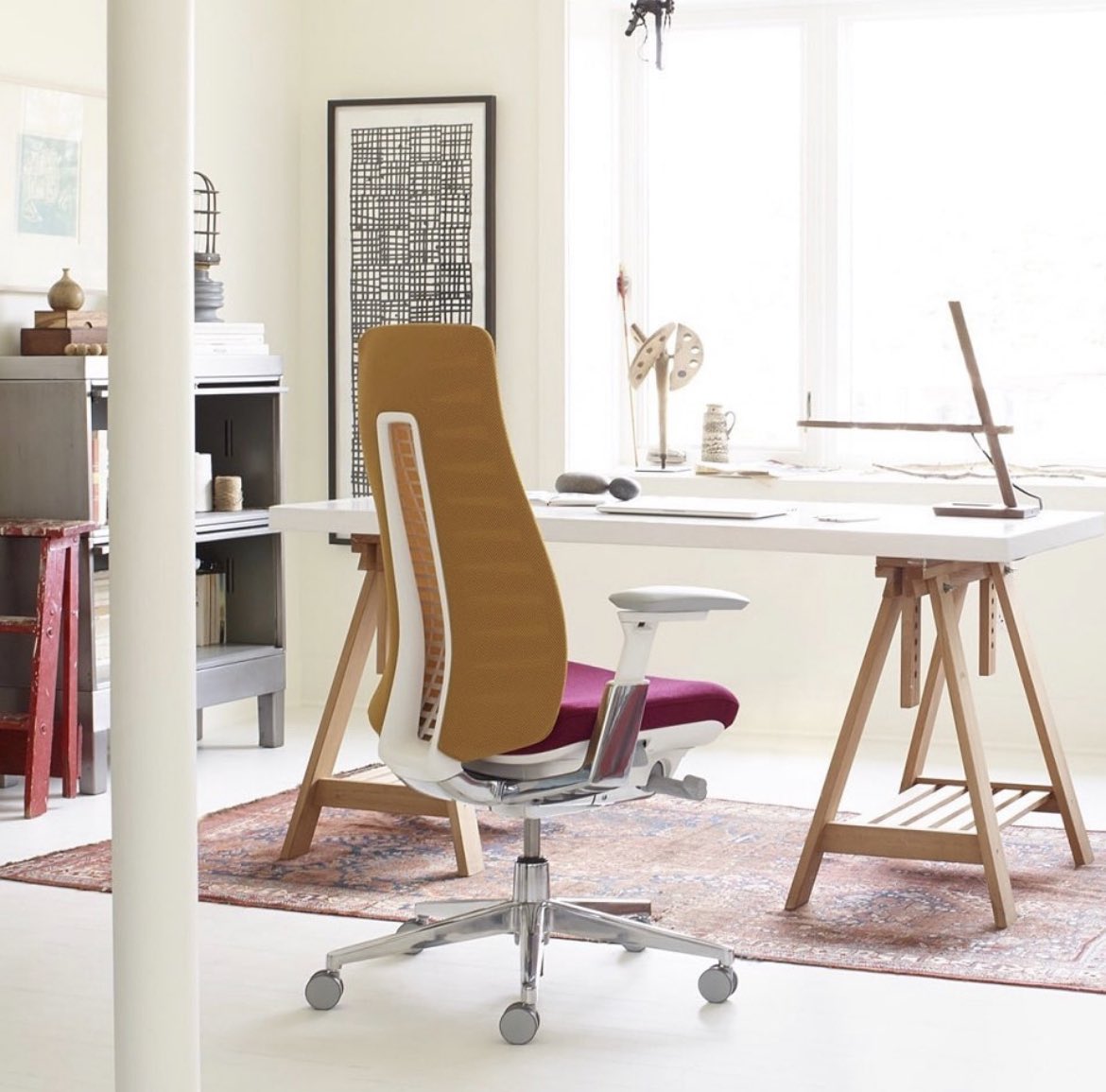 Add some luxe to your home office by including a gorgeous, ergonomic, comfy chair to boost your productivity. Try to find an adjustable office chair that allows you to change the chair’s height and angles to keep your work flow grooving! 💺 #CISolutions