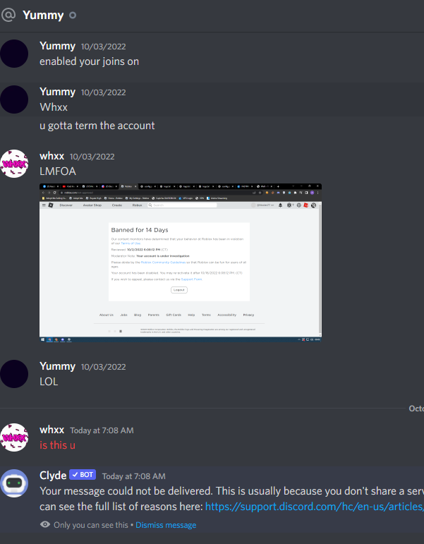 realwhxx's tweet photo. @wikorbx @MrTop5 nigga, why do you block me in discord https://t.co/oXBXvQ8Kpn