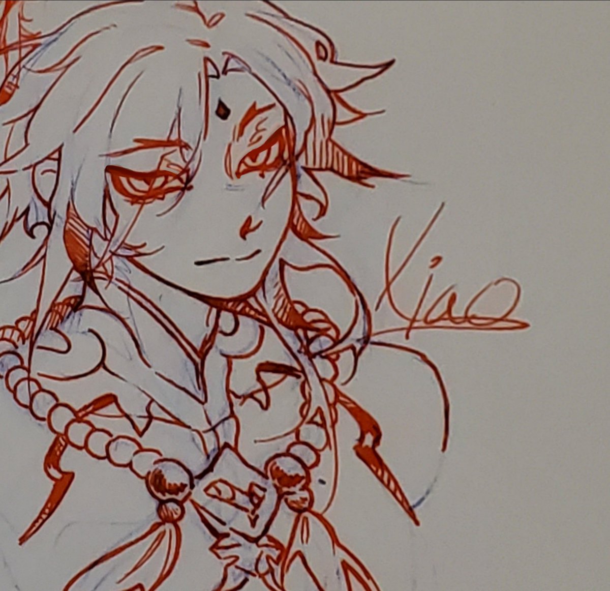 Inktober day 4 :v Xiao from genshin impact...I thought I already posted this =<=)
#inktober2022