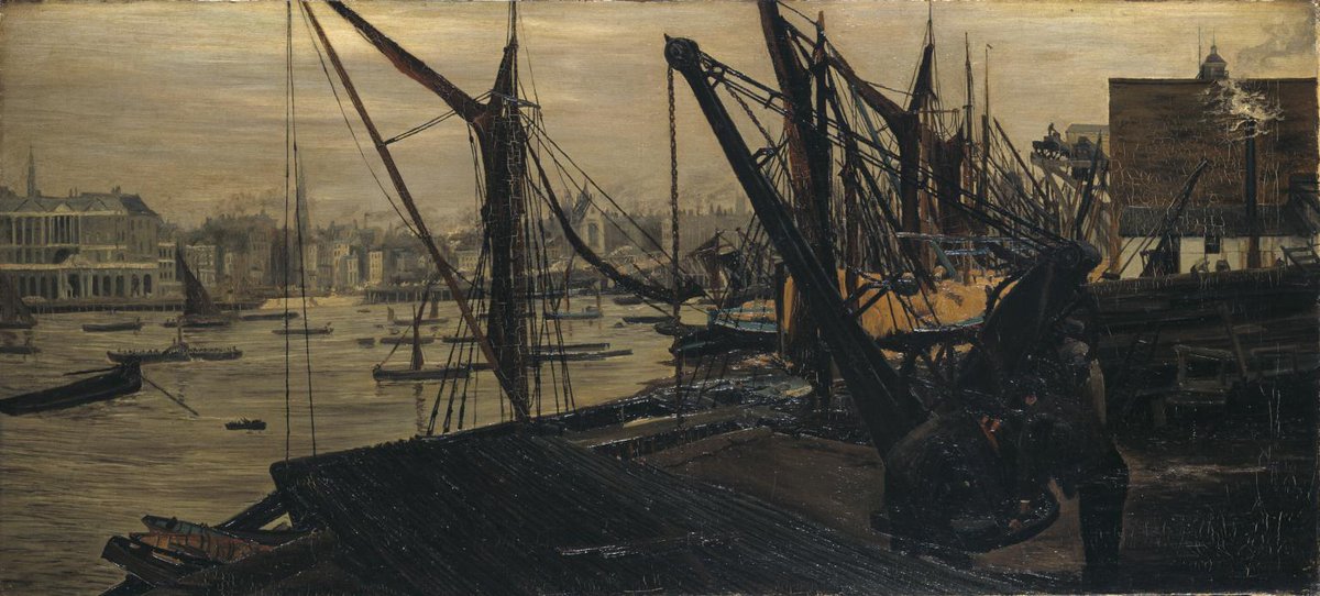 TateArtBot's tweet photo. Edwin Edwards, The Thames from a Wharf at Waterloo Bridge, 1866 #edwinedwards #tatemuseum https://t.co/BTCH6mrvxk https://t.co/vOu0XJgp9D