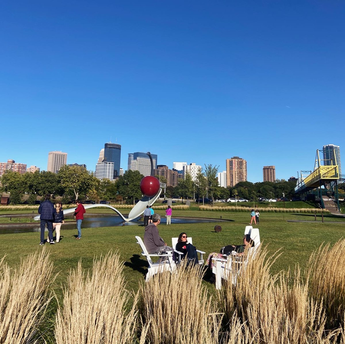 Fall is a great time to get out and about in #mplsdowntown, including spending time in the Mpls Sculpture Garden. There's no better time to get active in #mymplsdt. Learn more about all of the great health and wellness options at: mplsdowntown.com/guides_activit… The best part is you.