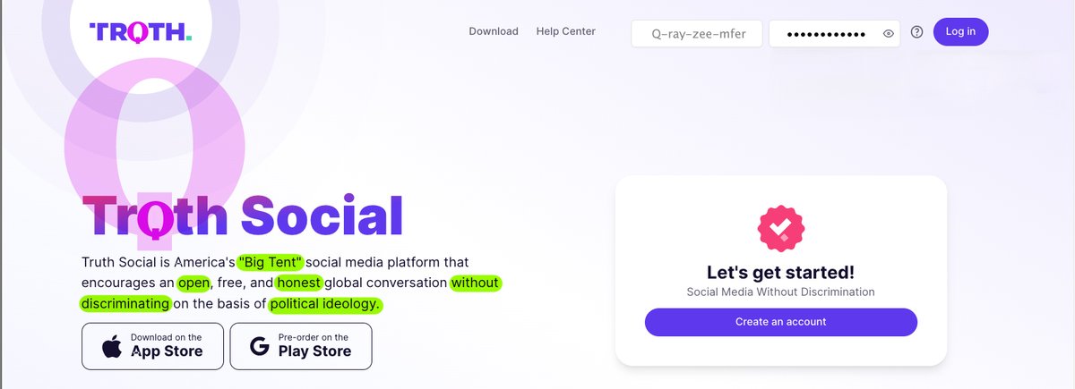 TheHausWorking's tweet photo. Truth Social is failing because even they hate their own company. And by “Big Tent” we know that means “Clown Show”.
#TruthSocial #QSocial https://t.co/rjFaeKlsQN