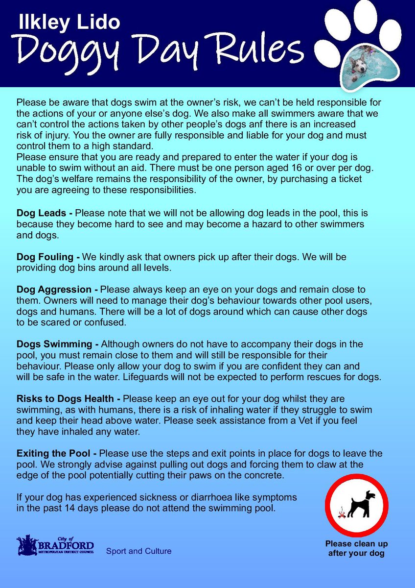 To follow the formal end of Season, the Lido has set up a Doggy Day (16th October) and the first time at the Lido there is going to be an end of season doggy day! Details in the photos below