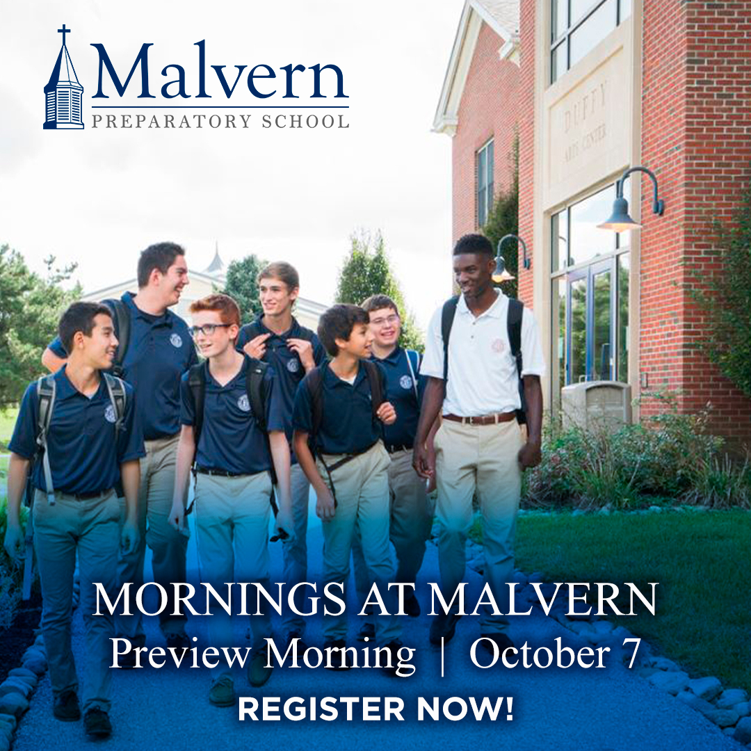 MalvernPrep's tweet photo. Our first “Mornings at Malvern” will be held on October 7. Click here to sign up today and observe what a typical morning at Malvern Prep looks like 👉 https://t.co/879V955w8S https://t.co/p62rKRGvDR