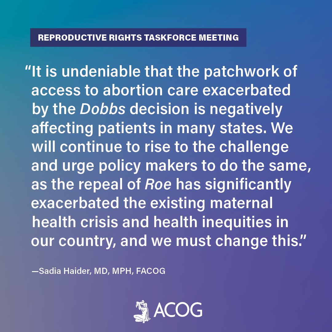 acog's tweet photo. Sadia Haider, MD, MPH, FACOG, will not stop fighting for #reproductiverights. In her remarks, she highlighted that #Dobbs is worsening the health disparities and maternal health crisis that already exist in our country. Tune in live: https://t.co/Ye6S6eI468 #AbortionIsHealthCare https://t.co/snDIlYB5gV