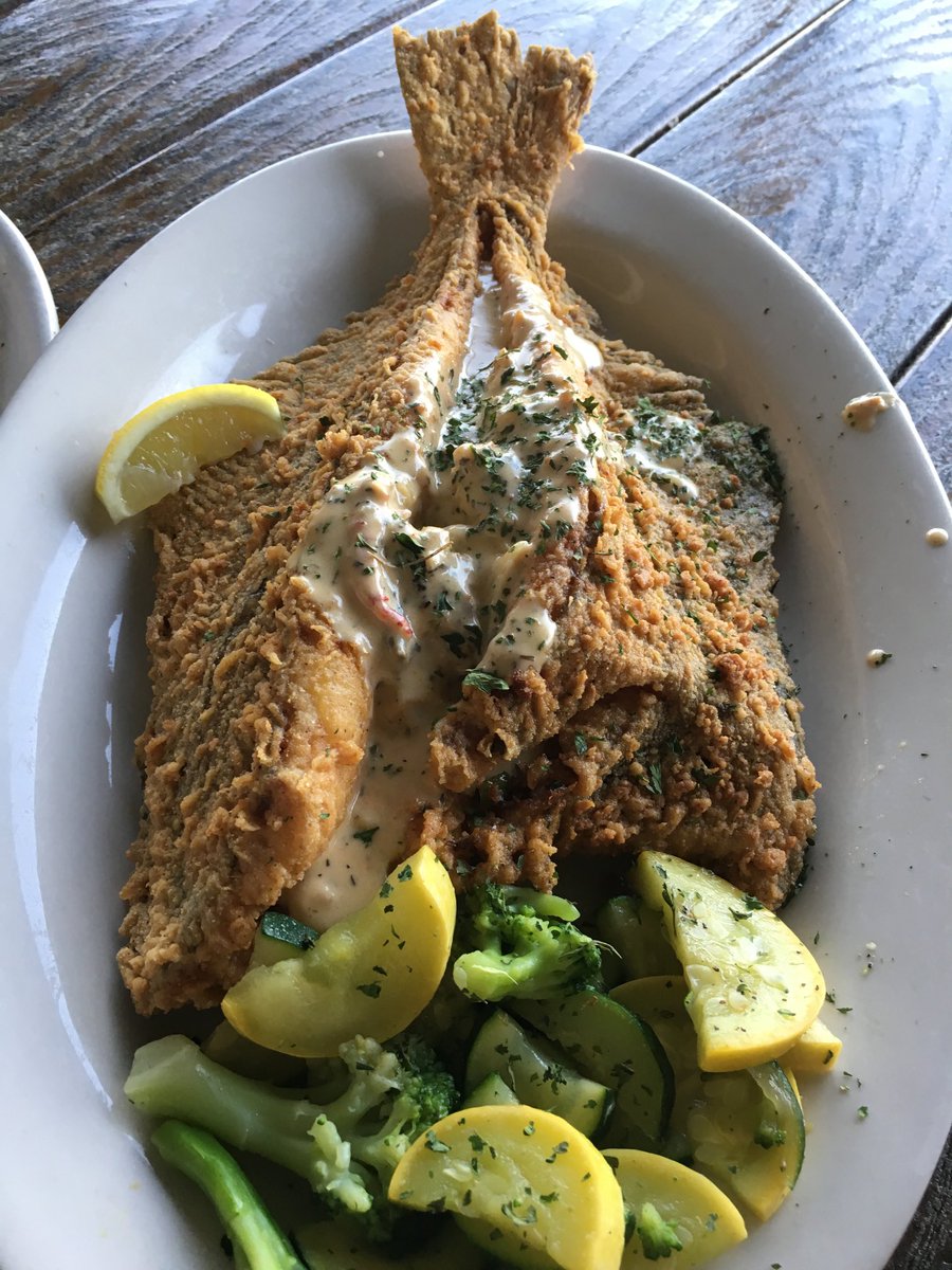Big O on Twitter "Delicious lunch. Whole stuffed flounder with a
