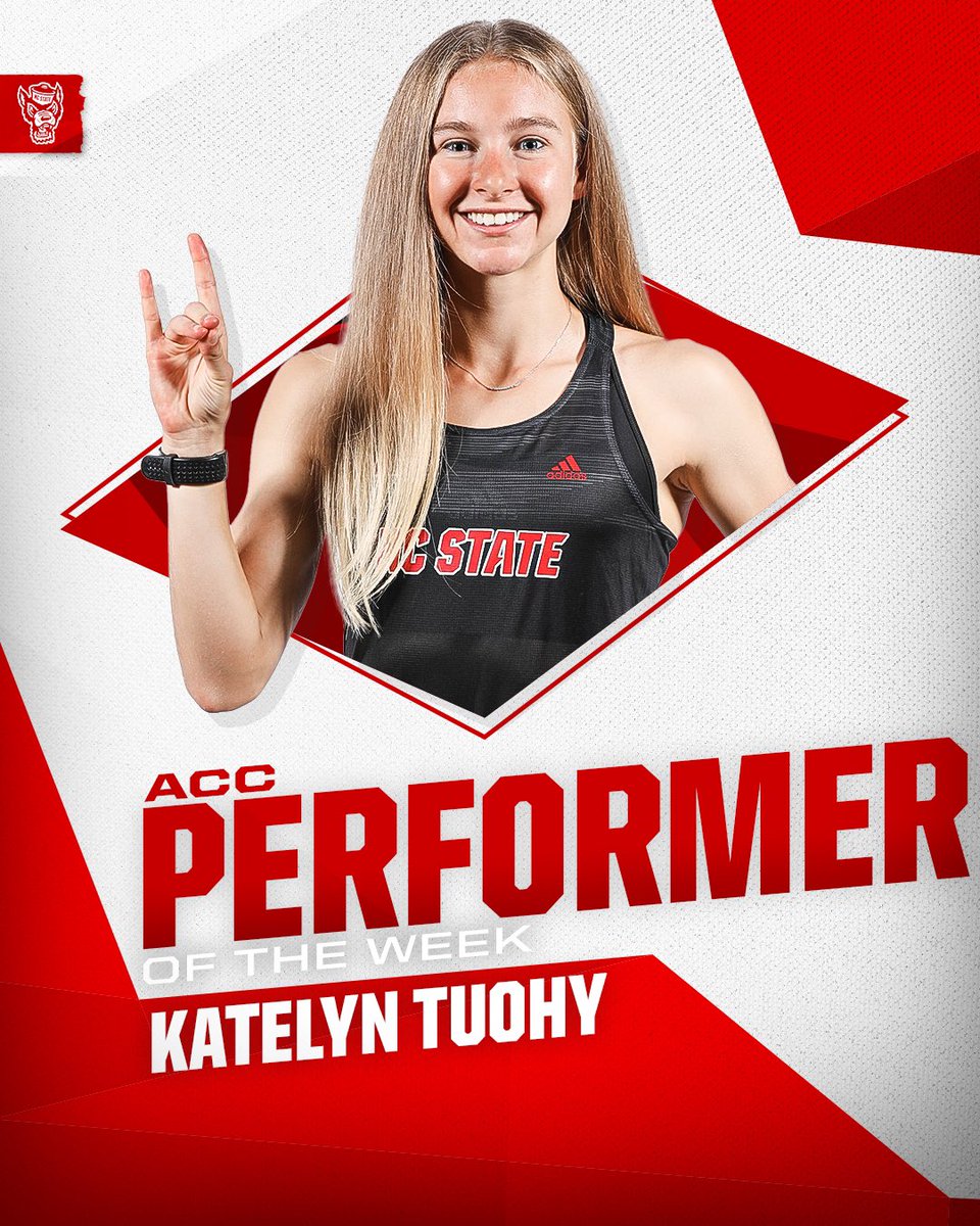 NC State’s Katelyn Tuohy earns ACC XC honors. The sophomore was named the ACC Women’s Performer of the Week!