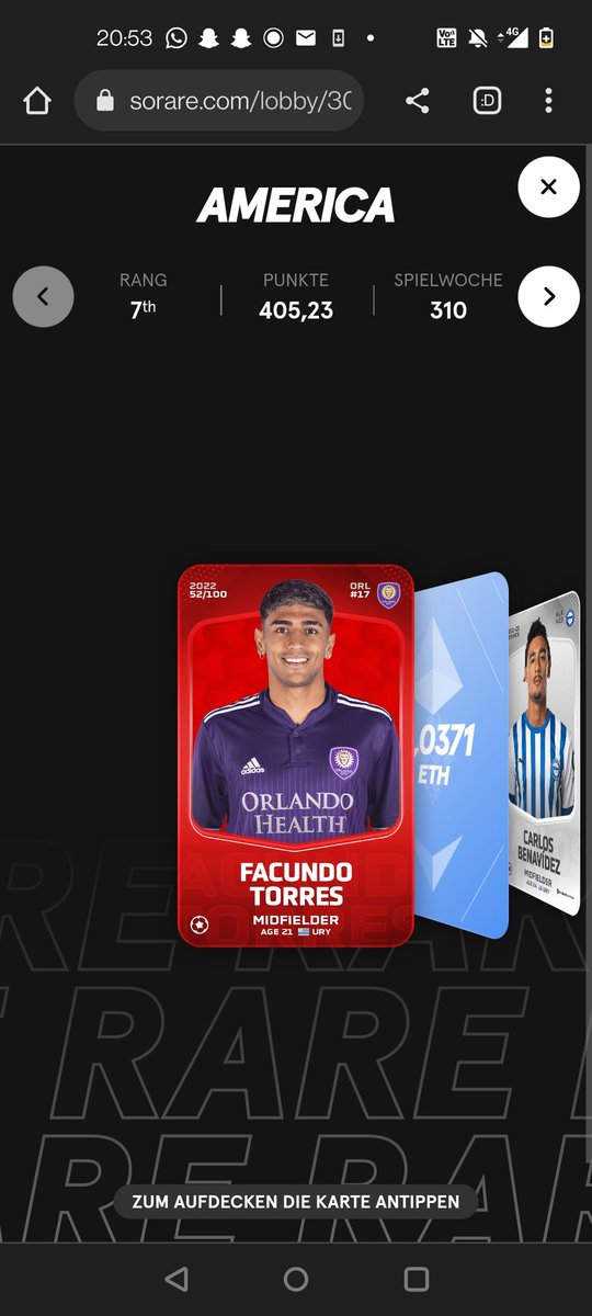yokar385's tweet photo. Best personal score and I could not be more happy with the reward at a perfect time just before the break. Also, when I checked the rewards pool, it was him that I wished for. @huitdepique dc saved me from dnp

And first steps thanks to ♥️
@scoreadviseYT 
@SorareGER 
@JohnNellis https://t.co/GAKmYTlKe2