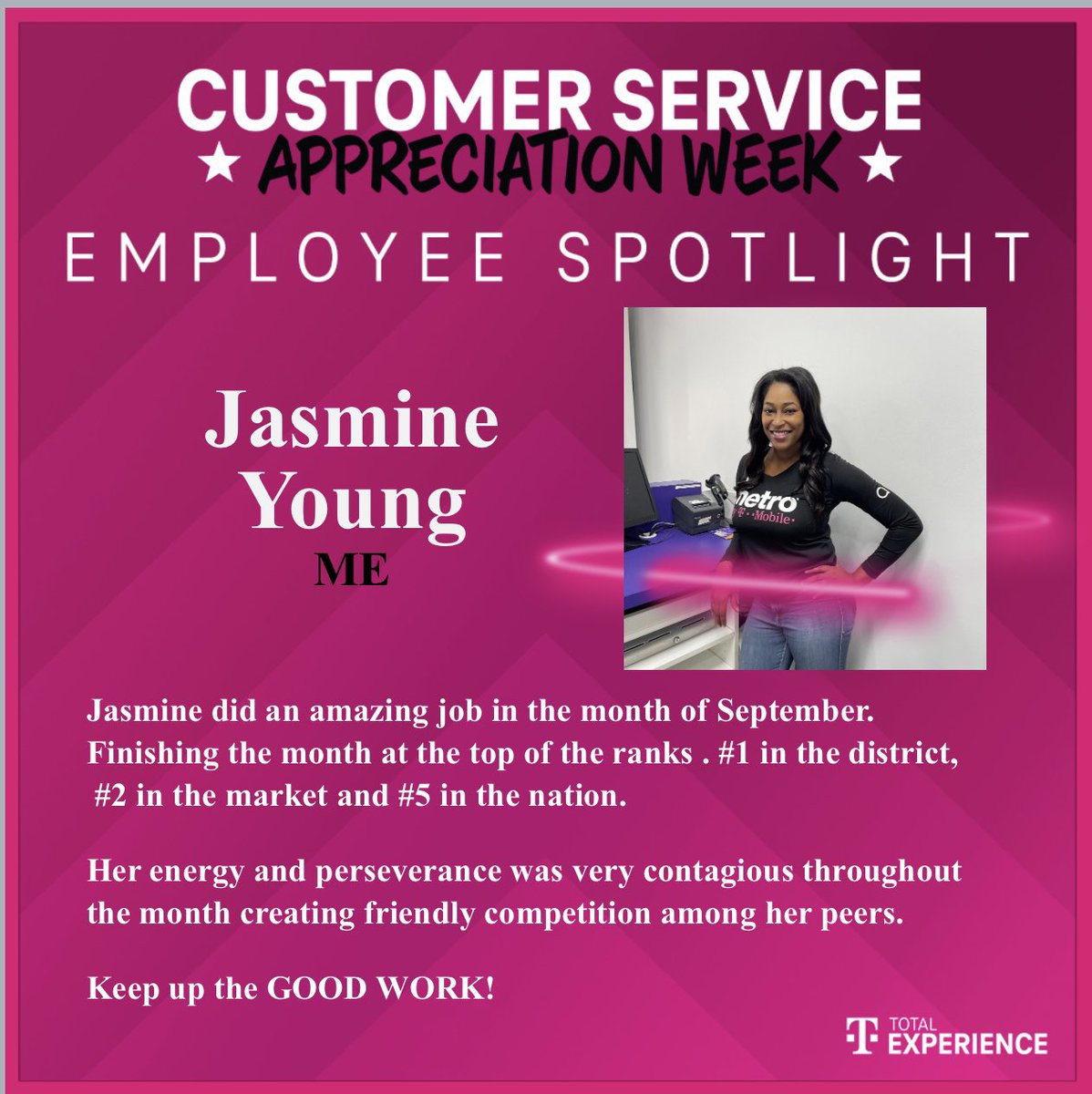 Celebrating one of our team members! #appreciation #MetrobyTMobile