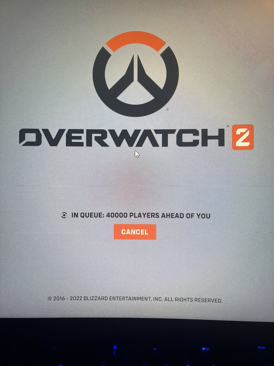 I was gonna try #Overwatch2 but 40,000 in queue is a bit much lmao