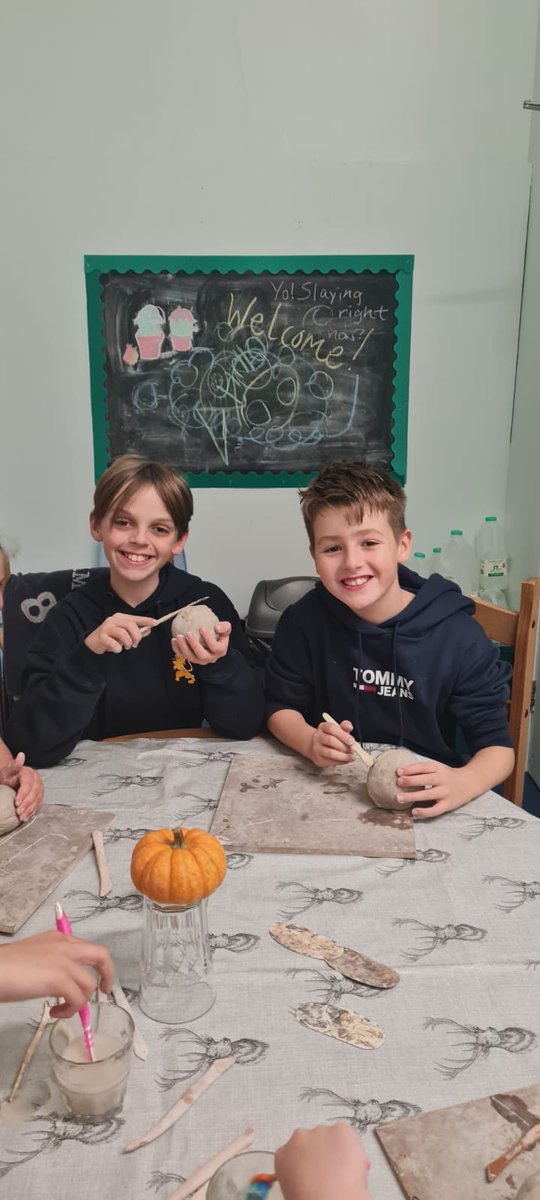 HabsMonBoarding's tweet photo. Getting ready for Halloween - clay pumpkins ready to be fired 🎃 https://t.co/IczTxoPVnX