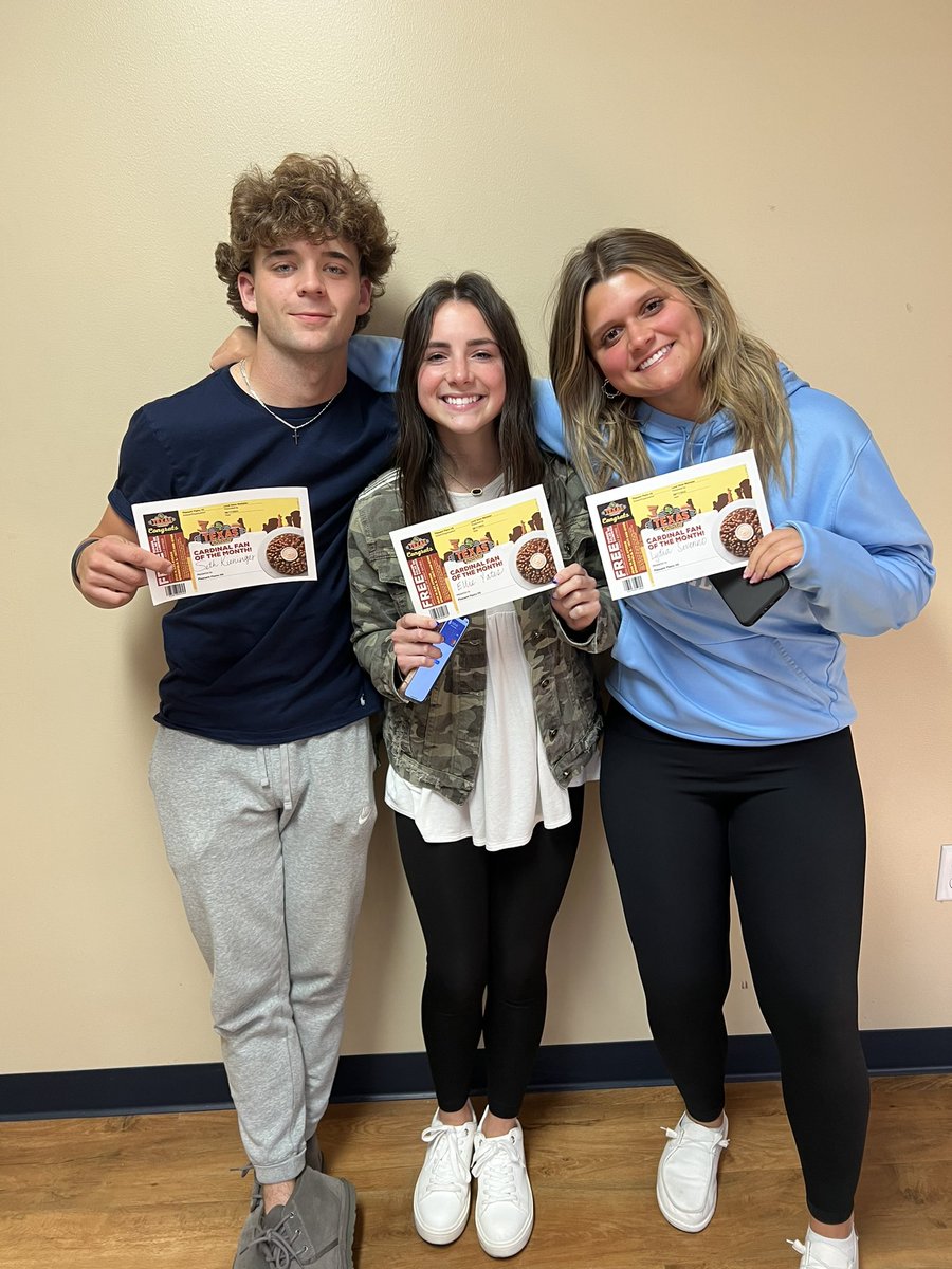 pphsstuco's tweet photo. Congratulations to our Cardinal Fans of the Month! @lydiaseverino1 @E_yatesss @KieningerSeth earned a Free Burger, Salad, or Sandwich from @texasroadhouse #cardinalfans #texasroadhouse #freestuff https://t.co/F1Iu7y0MY8