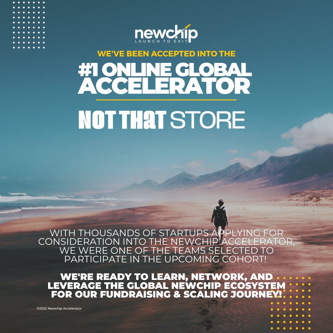 NotThatStore's tweet photo. Soñar en grande te lleva lejos. ⬆️🌟
Ahora somos parte de la aceleradora @newchipco.
¡Gracias por creer en nosotros! 🤝 https://t.co/n3xwVA5MBZ