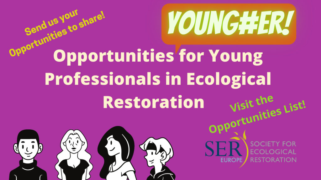 LField2020's tweet image. The Society for Ecological Restoration Europe (SERE)  
chapter.ser.org/europe/ is upping its successful recruitment drive, now with emph on students and young people (a career in restoration!). Check the SERE web for career guides and opportunities #500EERs YOUNG#ER