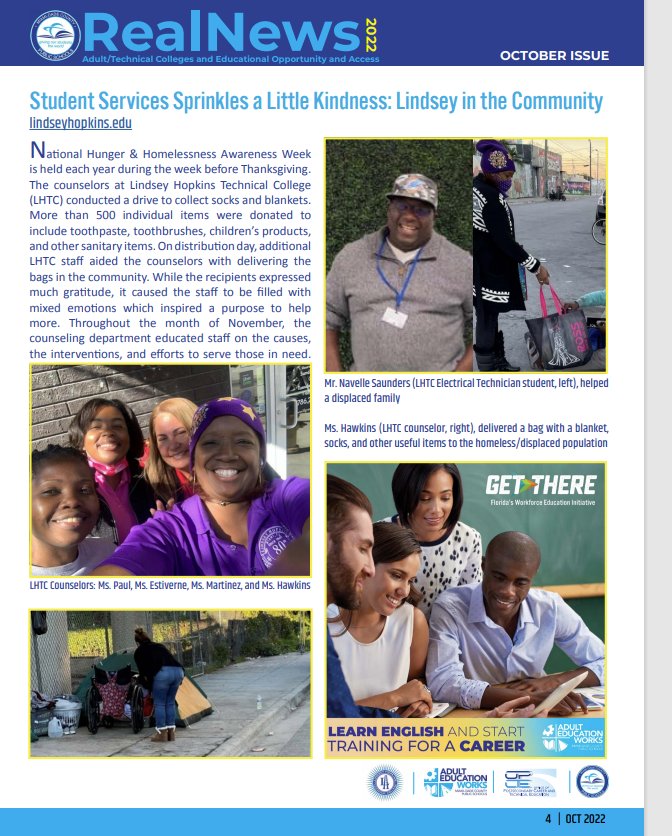 Lindsey_HTC's tweet photo. LHTC is excited to be featured in the October 2022 issue of the RealNews❣ #StepUpToSuccess
#ConnectandInspireMDCPS #RacingToSuccess #GetThere #Careerinayear #LindseyStrong💪 #FallCareerFair https://t.co/5KNVS1A6QT