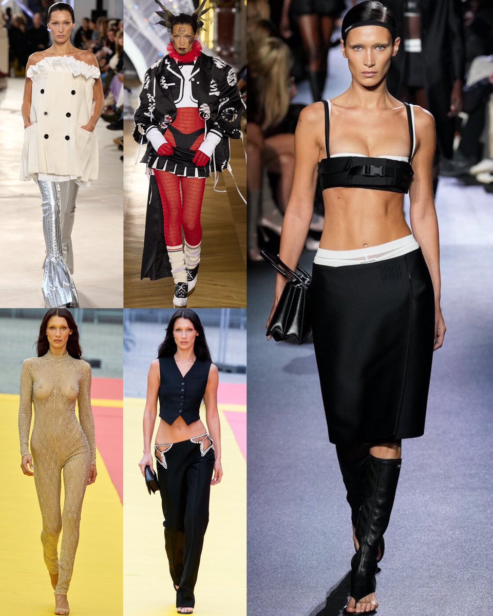 Bella Hadid for fashion week ss23… she absolutely killed it.. SHE IS THE MOMENT !!