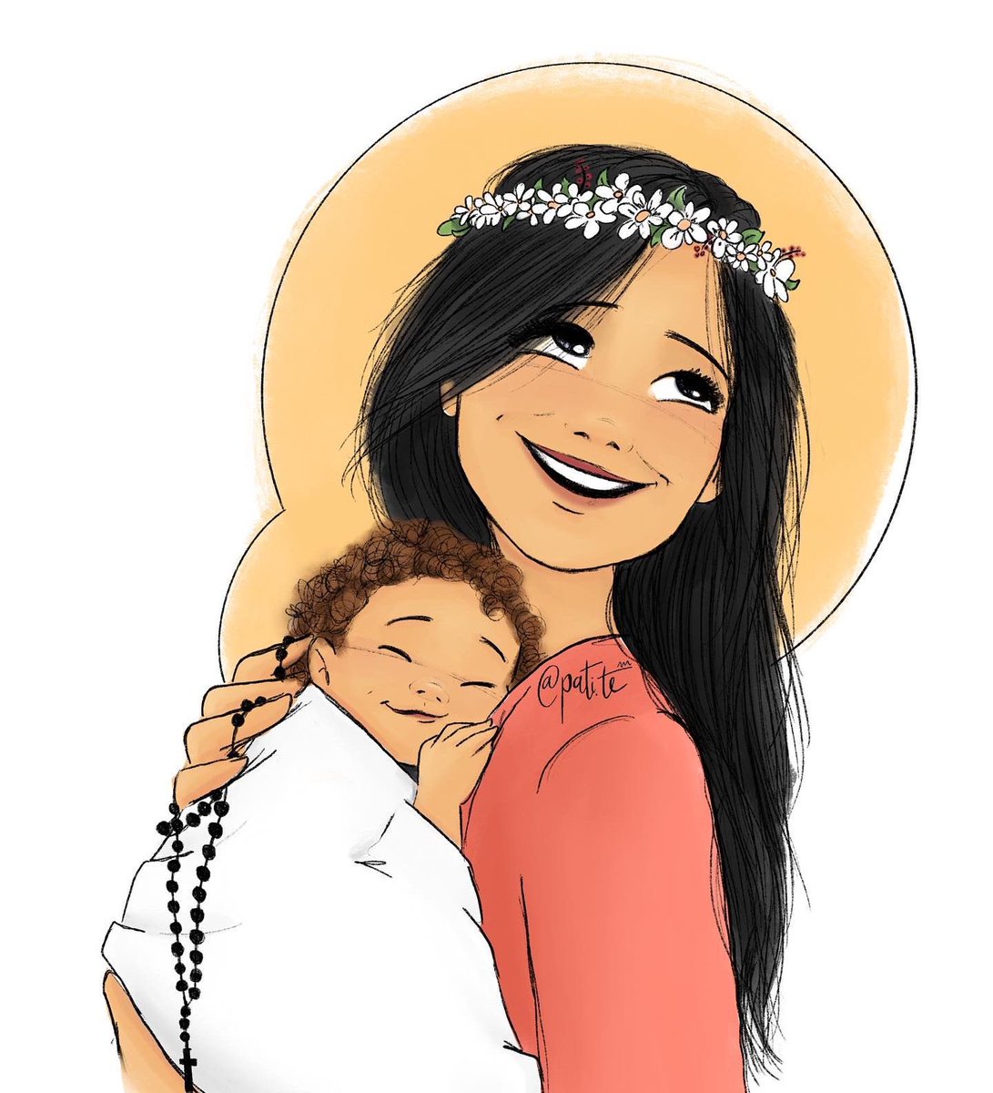 patite3's tweet photo. Santa Maria Madre De Dios 
#octubreconMaria es el 
#mesdelrosario https://t.co/vyEsUCtI44