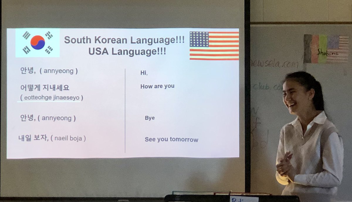 Rachel__Gannon's tweet photo. A gorgeous fall day with Multicultural Club! 🍁🌏 Featuring great student presentations on Uzbekistan and South Korea. #YourCommunitySchools https://t.co/pdS0XUGf70