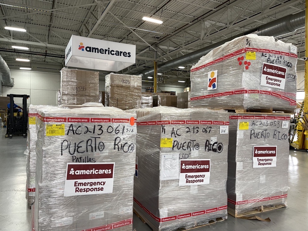 AmericaresNews's tweet photo. .@Americares has sent four shipments of medicine and relief supplies, including insulin and hygiene kits, to health clinics in #PuertoRico to help survivors after #HurricaneFiona and more shipments are planned to help families recover. #healthisontheway https://t.co/FiDlS3798U