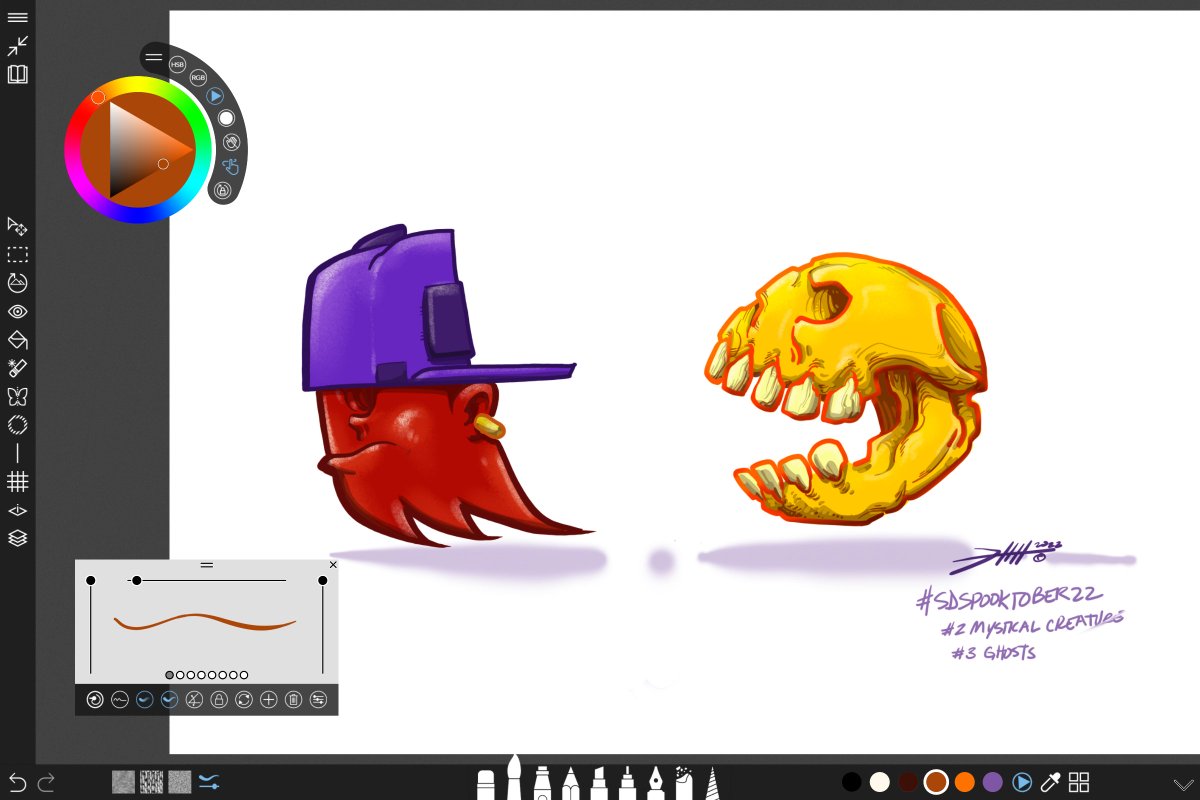 deltatangomike's tweet photo. From Traditional to Digital Art
#SDSpooktober22 Day 2 #MysticalCreatures Day 3 #Ghosts

Free to Join the Sketching and Drawing Discord
https://t.co/exNSWu7CGt 

#ArtEveryDay #DrawDaily2022 #ArtistsandWeapons #TheSketchyverse #SkullySeries #Sketchable #Sketching #ATLartist https://t.co/jyMr96ASNu