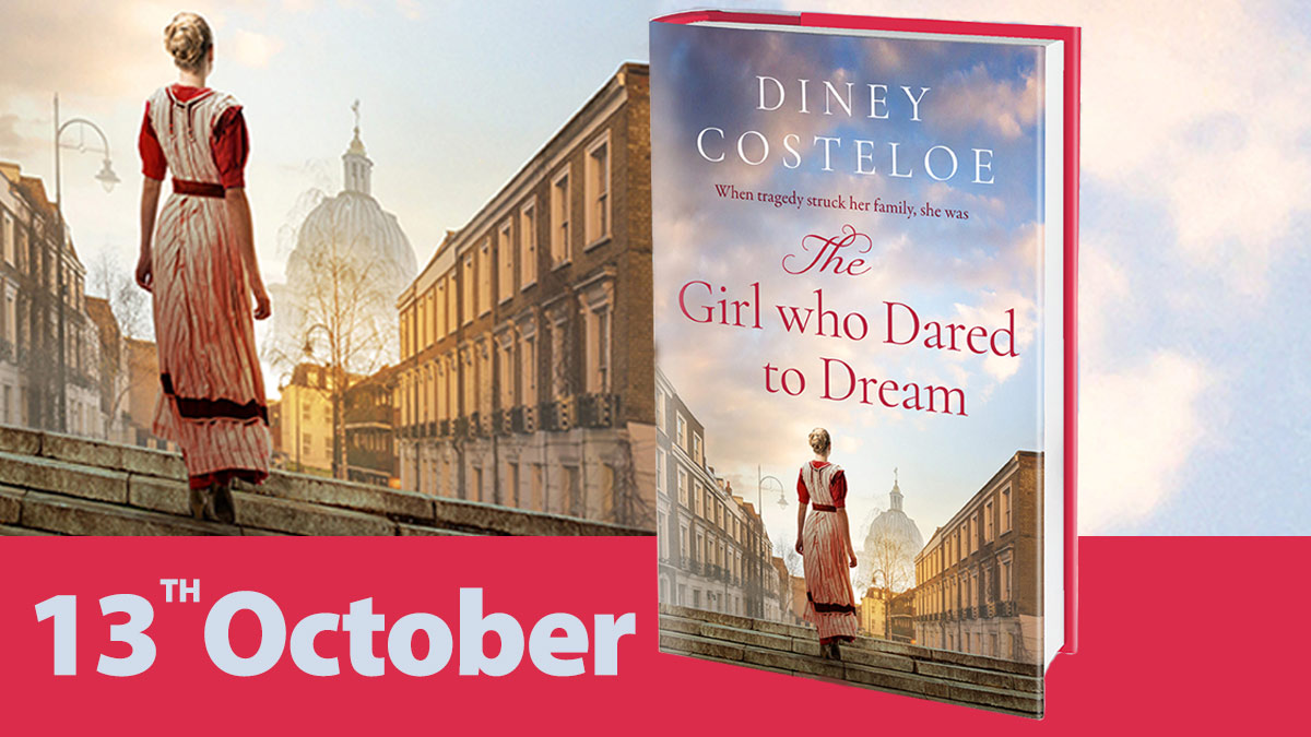 One week to go! My brand new novel 'The Girl who Dared to Dream' is released on Tuesday the 13th October. Released in Hardback and Kindle. Available to pre-order now.
#thegirlwhodaredtodream #dineycosteloe #newnovel #historicalfiction #booksbooksbooks #histfic  #somerset