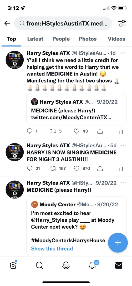Harry Styles ATX tweet media