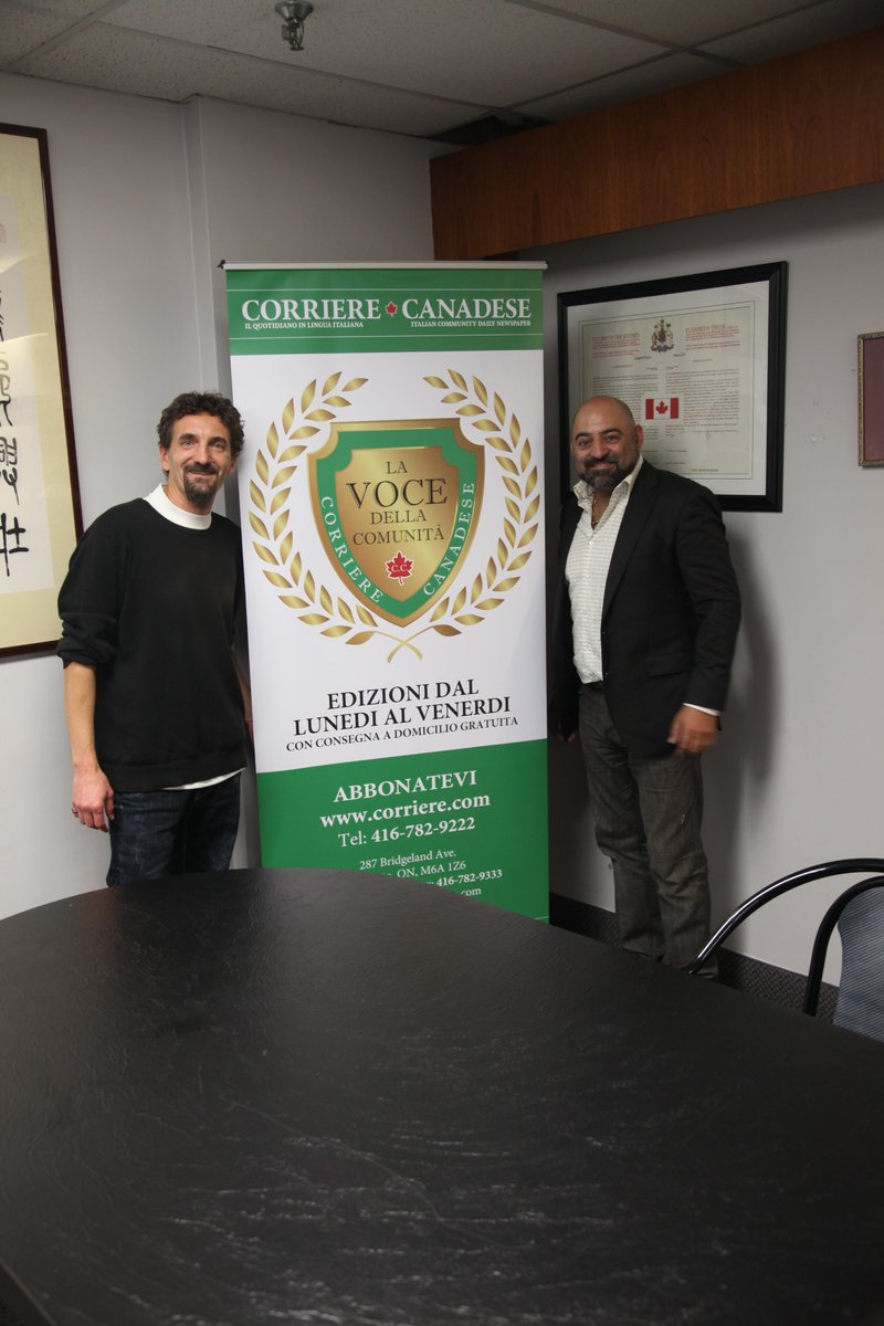 DeSantisVaughan's tweet photo. I was interviewed today by the Editor of the Corriere Canadese. The article will appear in an upcoming issue of Corriere. Look for it in the October 6th or 7th issue.
#vaughan #vaughanontario #cityofvaughan #mayorofvaughan #DeSantis2022 #thornhill #electdesantis #maple https://t.co/Nf3GGraPuz