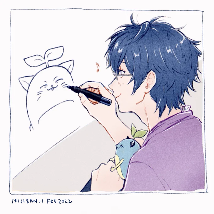 👨‍🎨
#まめねことレオス 