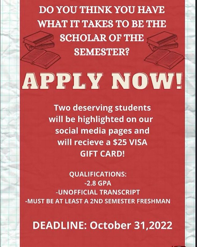 DeltaDelta_DST's tweet photo. The Delta Delta Chapter of Delta Sigma Theta Sorority, Incorporated presents Scholar of the Semester, a social media initiative. If you would like to be featured on the page for your academic excellence, please complete the application by Monday, October 31! https://t.co/Bze7sYqu6q