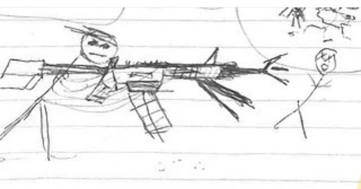 CBoomerVazquez's tweet photo. He said while #NikolasCruz underperformed on a #Visuospatial test, he seems to be able to draw images of #firearms just fine. “He’s got visual spatial skills.” https://t.co/UlhgDivzhs #ParklandShooter #PenaltyPhase https://t.co/FYk3PHQDue