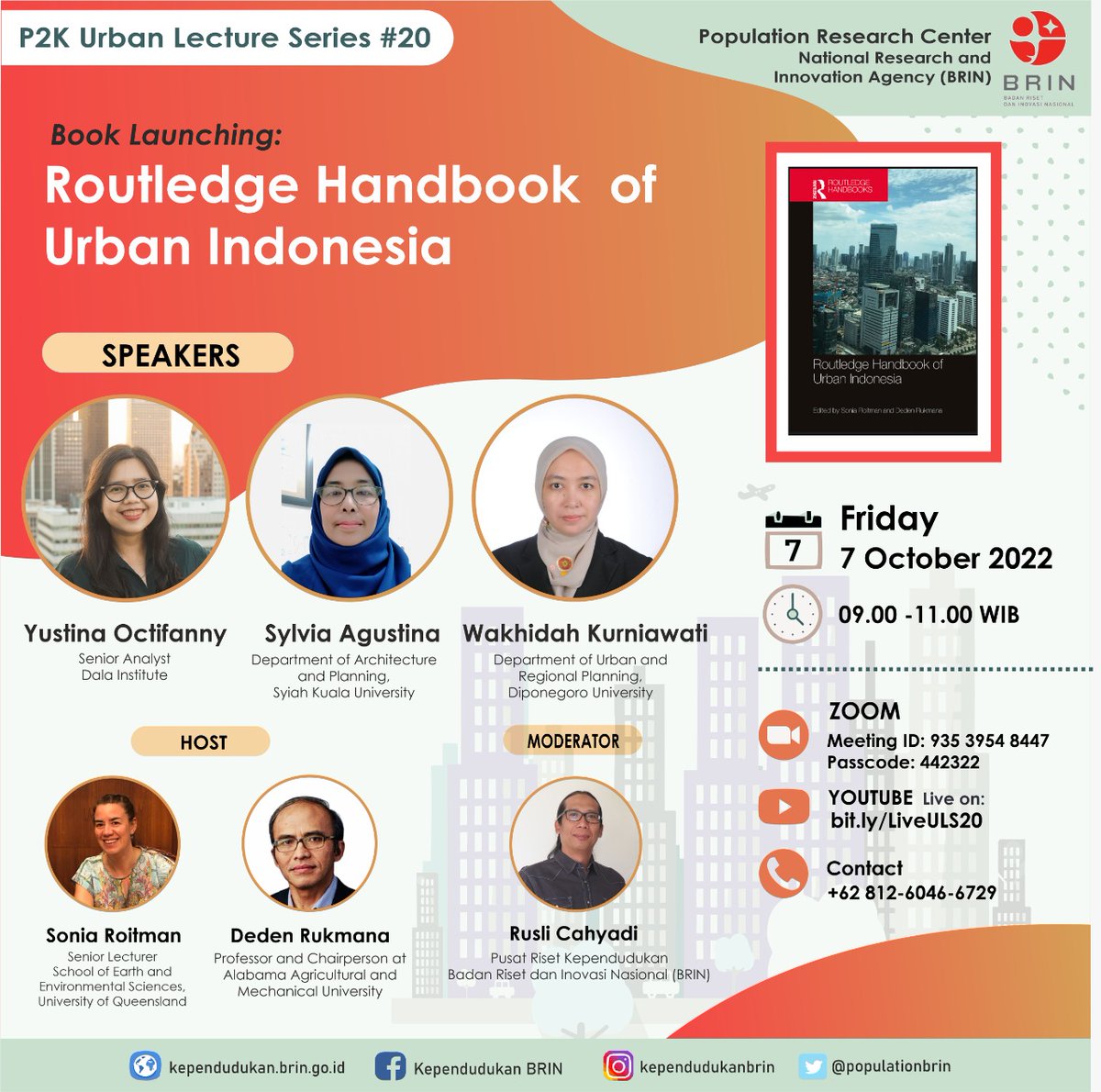 SR_180901's tweet photo. Online public lecture organised by #BRIN this Friday. Three researchers will be presenting on their work on informality, kampung, public space and tolerance in Banda Aceh,  Semarang and Pontianak (Indonesia). The work is published in the #Routledge Handbook of Urban Indonesia. https://t.co/8SgKaQYd4h