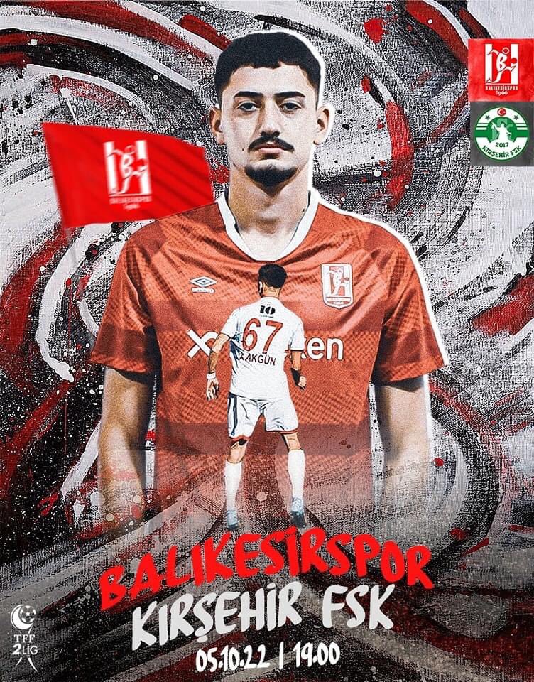🏆 TFF 2.Lig Kırmızı Grup 8.Hafta 
🗓 5 Ekim Çarşamba 
🆚 Kırşehir FSK 
⏰ 19:00
🏟 Balıkesir Atatürk Stadyumu