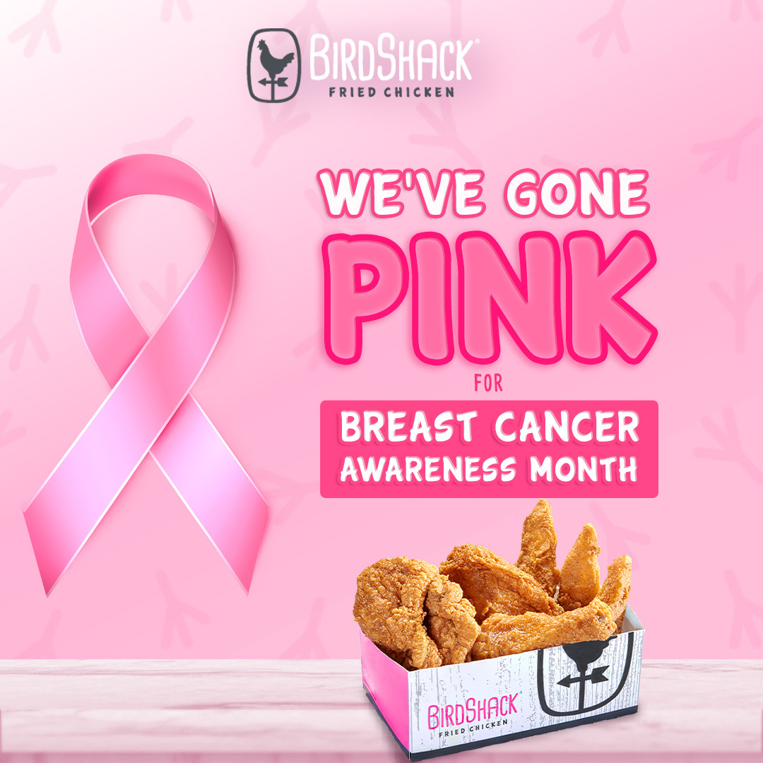 birdshackja's tweet photo. October is Breast Cancer Awareness Month
and BirdShack is proud to have gone pink in support!

#birdshackja #Jamaica #friedchicken #BirdShack
#birdshackfriedchicken #BirdShackChicken
#BreastCancerAwarnessMonth
#BreastCancerAwarness https://t.co/5JJJCVzpyp