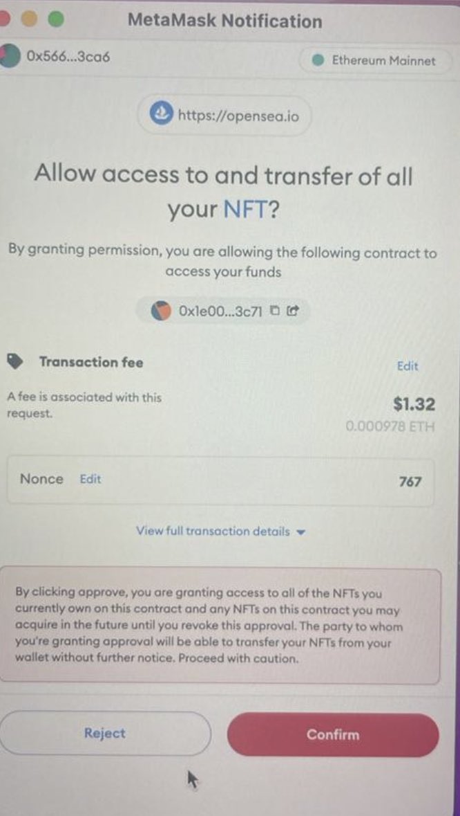 Was doing some transactions on Metamask and keep getting this! It doesn’t look good, does it?  Beware!