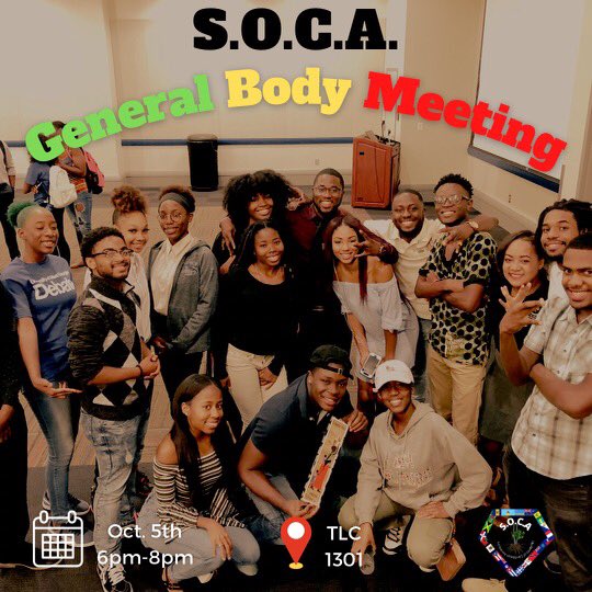 uwgsoca's tweet photo. Join us at our first General Body Meeting on Wednesday, October 5th from 6pm-8pm in TLC room 1301. We will be introducing E-Board members and would be glad to see each and everyone of you. Tell a friend! #uwg22 #uwg23 #uwg24 #uwg25 #uwg26 #uwg https://t.co/CjRra75AHw