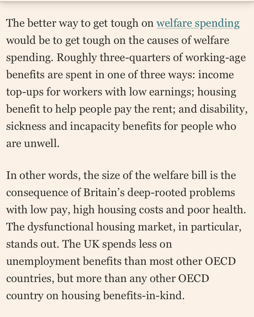 nowak_paul's tweet photo. .⁦@sarahoconnor_⁩ nails it . Our high welfare bill is rooted in low pay, high housing costs and poor health. Making people struggling to get by poorer, is both wrong and wrong headed. It won’t work and it will mean misery to millions.  https://t.co/pb4NqUVGiJ https://t.co/L8xlqSJhcp